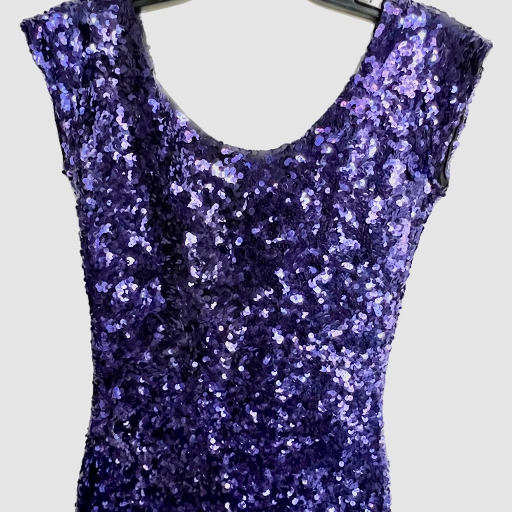 BLACK TIE  Purple Sequin Party Dress sz 10